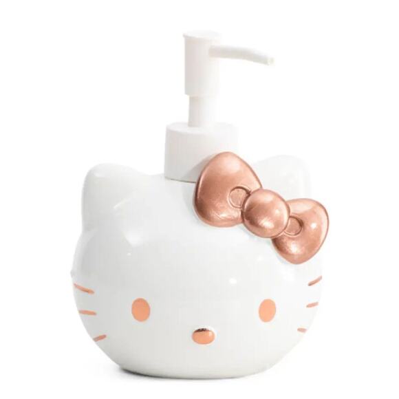 NEW SANRIO Hello Kitty Head ROSE Gold Soap Dispenser/Lotion Pump 2023 - Picture 1 of 3